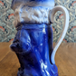 Rare Blue Toby Jug English Staffordshire Pearlware Antique Early 19th Century