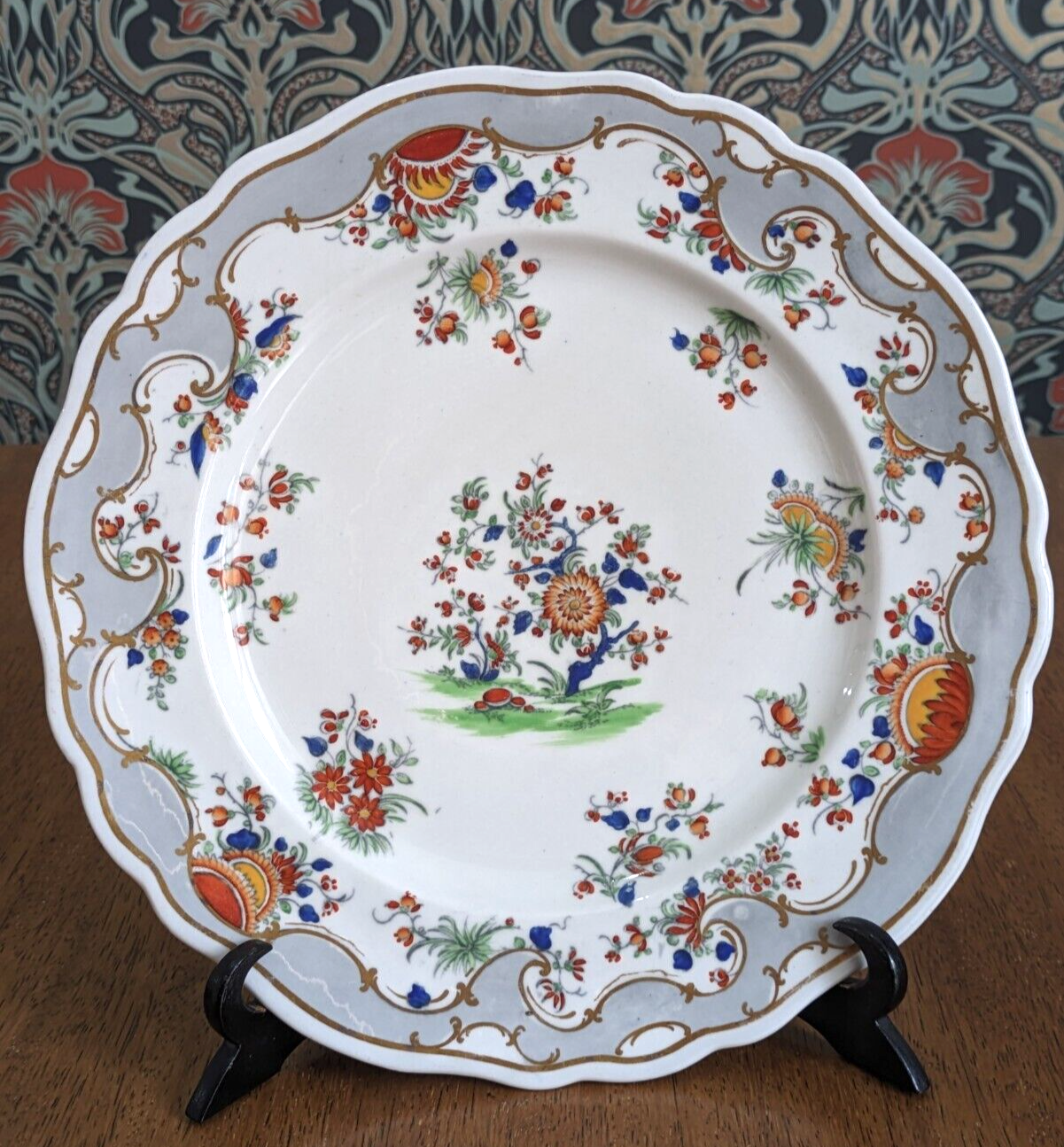 Early 19th Century Chamberlain Worcester English Porcelain Ceramic Plate Antique