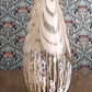 Large 1950s / 60s Vintage Finnish Feathered Filigree Art Glass Vase Kumela 20th