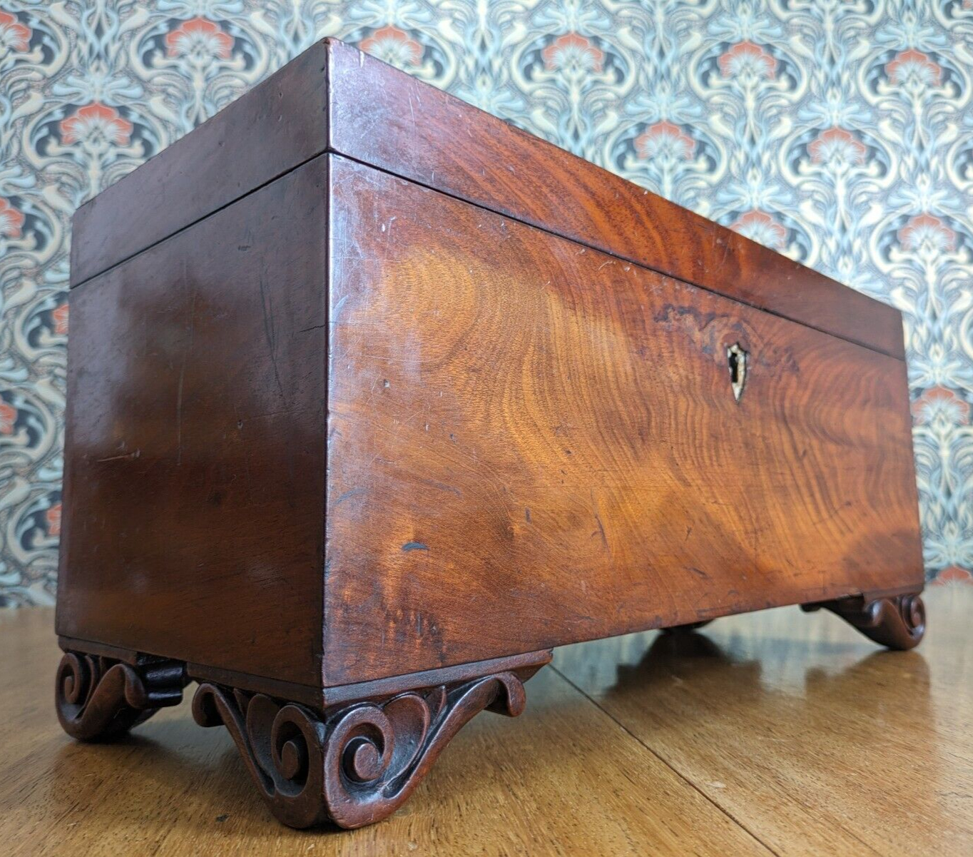 Large 19th Century Mahogany Document Work Stationery Jewellery Box Victorian