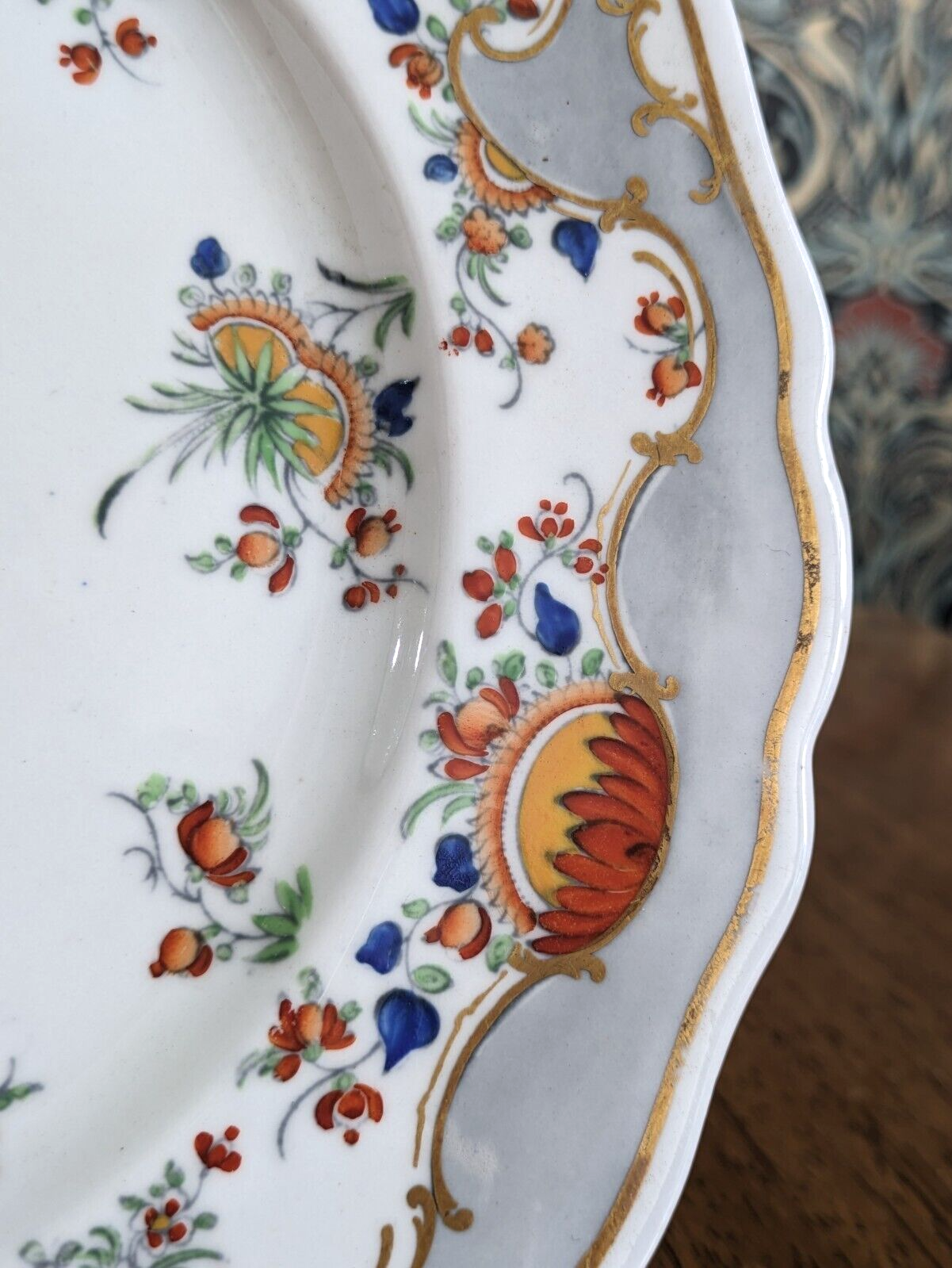 Early 19th Century Chamberlain Worcester English Porcelain Ceramic Plate Antique