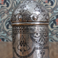 18th Century Islamic Ottoman Engraved Tinned Copper Canister Container Antique