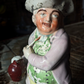 18th Century English Staffordshire Pearlware Hearty Good Fellow Toby Jug Antique