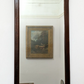 Antique Mahogany Brass Campaign Style Rectangular Wall Mirror 73.5 x 37.5 cm