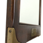 Antique Mahogany Brass Campaign Style Rectangular Wall Mirror 73.5 x 37.5 cm