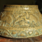 19th Century Persian Brass Qajar Engraved Animal Jardiniere Planter Vase Antique