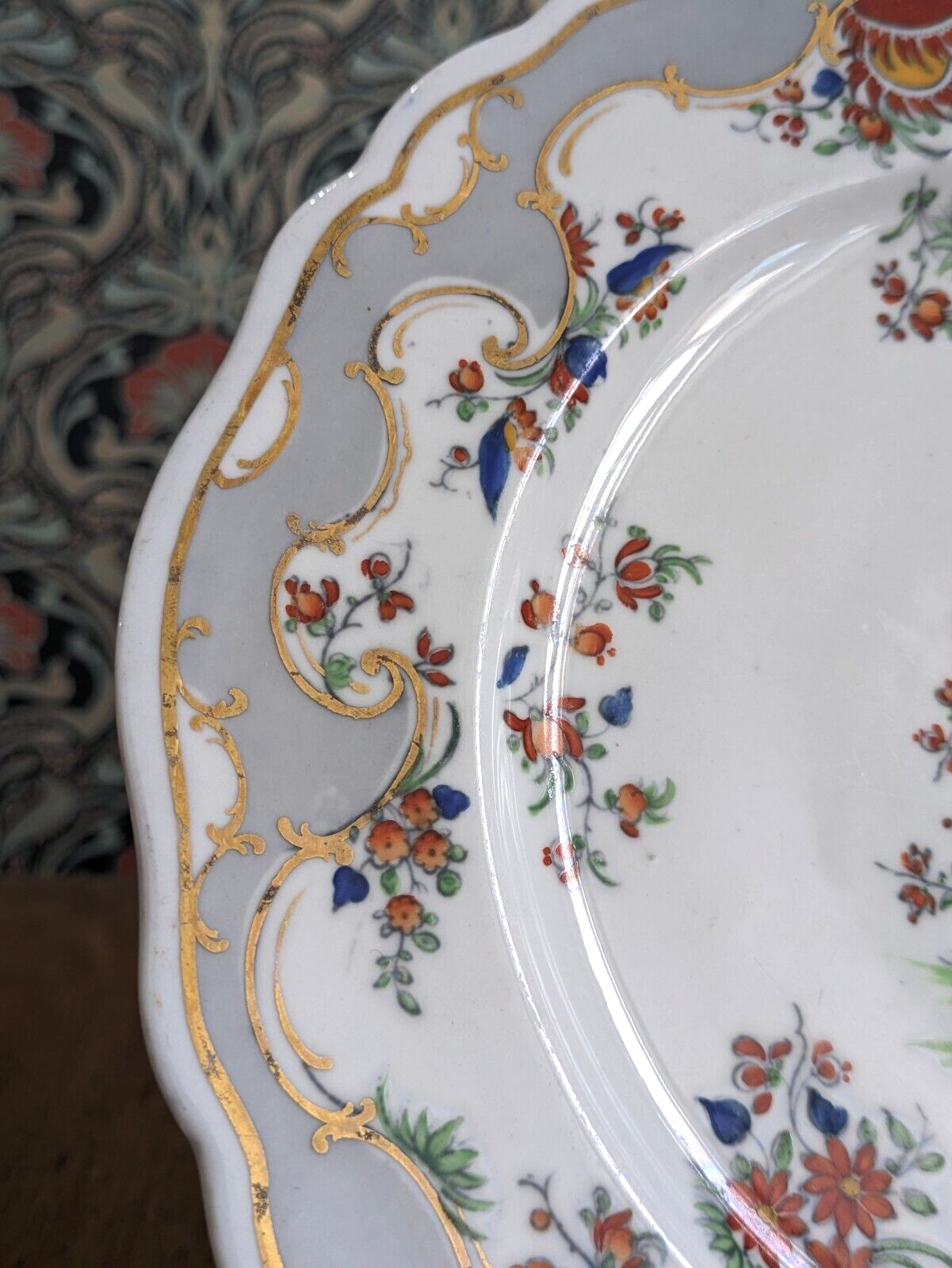 Early 19th Century Chamberlain Worcester English Porcelain Ceramic Plate Antique