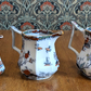 19th Century Chinoiserie Graduated Trio Masons Ironstone Pitcher Jugs Antique