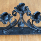 Antique Arts Crafts Art Nouveau Wrought Iron 5 arm Candelabra Candlestick Holder