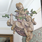 Rare 19th Century French Rococo Reverse Decoupage Mirror Cherub Faun Antique