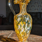 Antique Victorian Art Glass Pitcher Phoenix Speckled Spatter Pitcher Jug 19.75cm