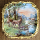 19th Century French Limoges Handpainted Stag Deer Porcelain Wall Plaque Charger