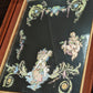 Rare 19th Century French Rococo Reverse Decoupage Mirror Cherub Faun Antique