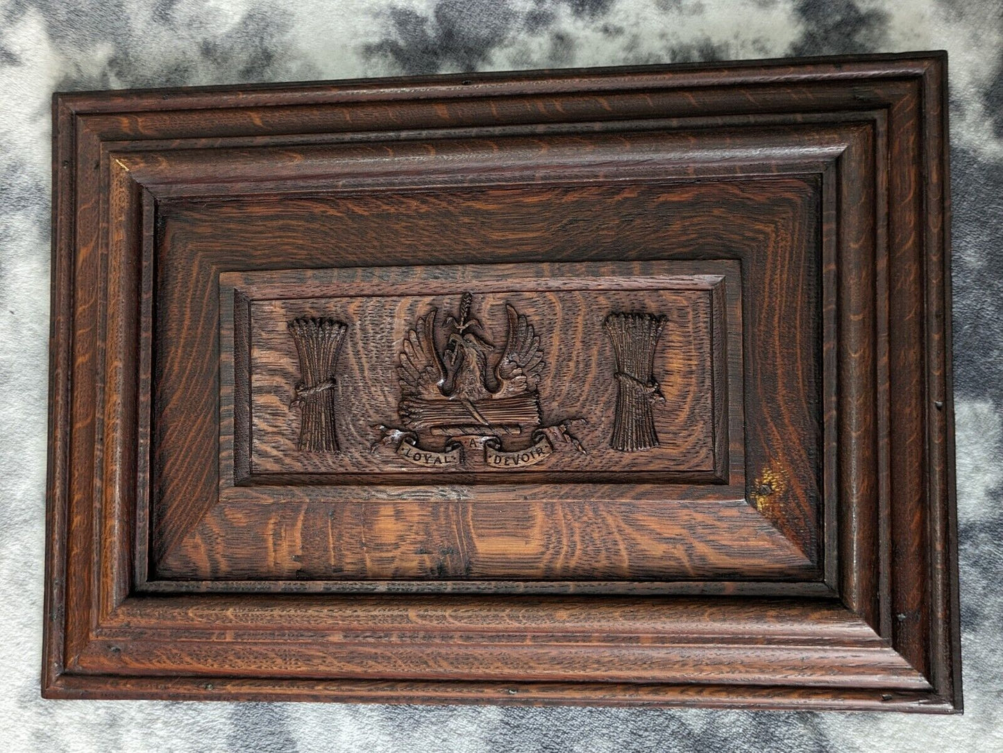 18th Century Carved Oak Panel Eagle St Andrews Church Penrith Georgian Antique