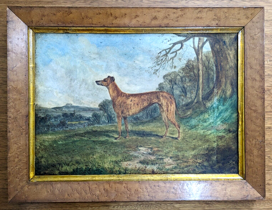 Rare Richard Whitford Victorian Prized Greyhound English Oil Painting 19th Cent