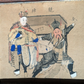 19th Century Chinese Qing Dynasty Peking Opera Framed Watercolour & Ink Painting