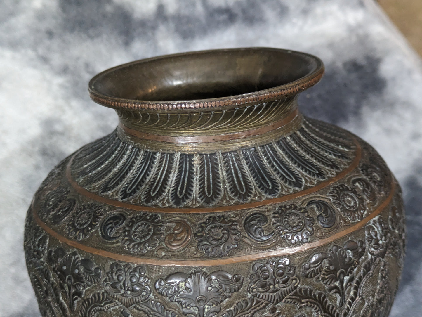 Antique 19th Century Bronze & Copper Indian Lota