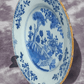 18th Century Dutch Delft Porceleyne Bijl Chinoiserie Ceramic Pottery Dish Plate