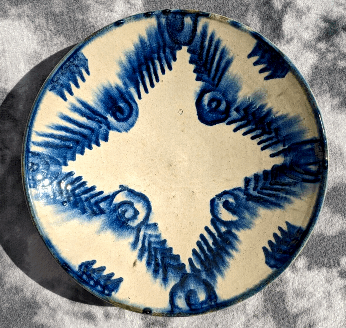 19th / 20th Century Spanish Earthenware Antique Pottery Ceramic Bowl Charger Plate