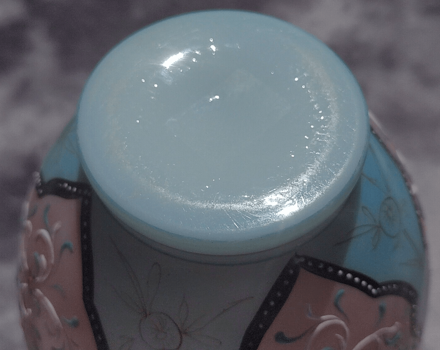 Antique Harrach Bohemian Czech Glass Victorian Blue Pink Cream Moroccan Vase - Tommy's Treasure