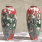 c.1895 Pair of Japanese Meiji Ginbari Cloisonne Vases 24 cm - Tommy's Treasure