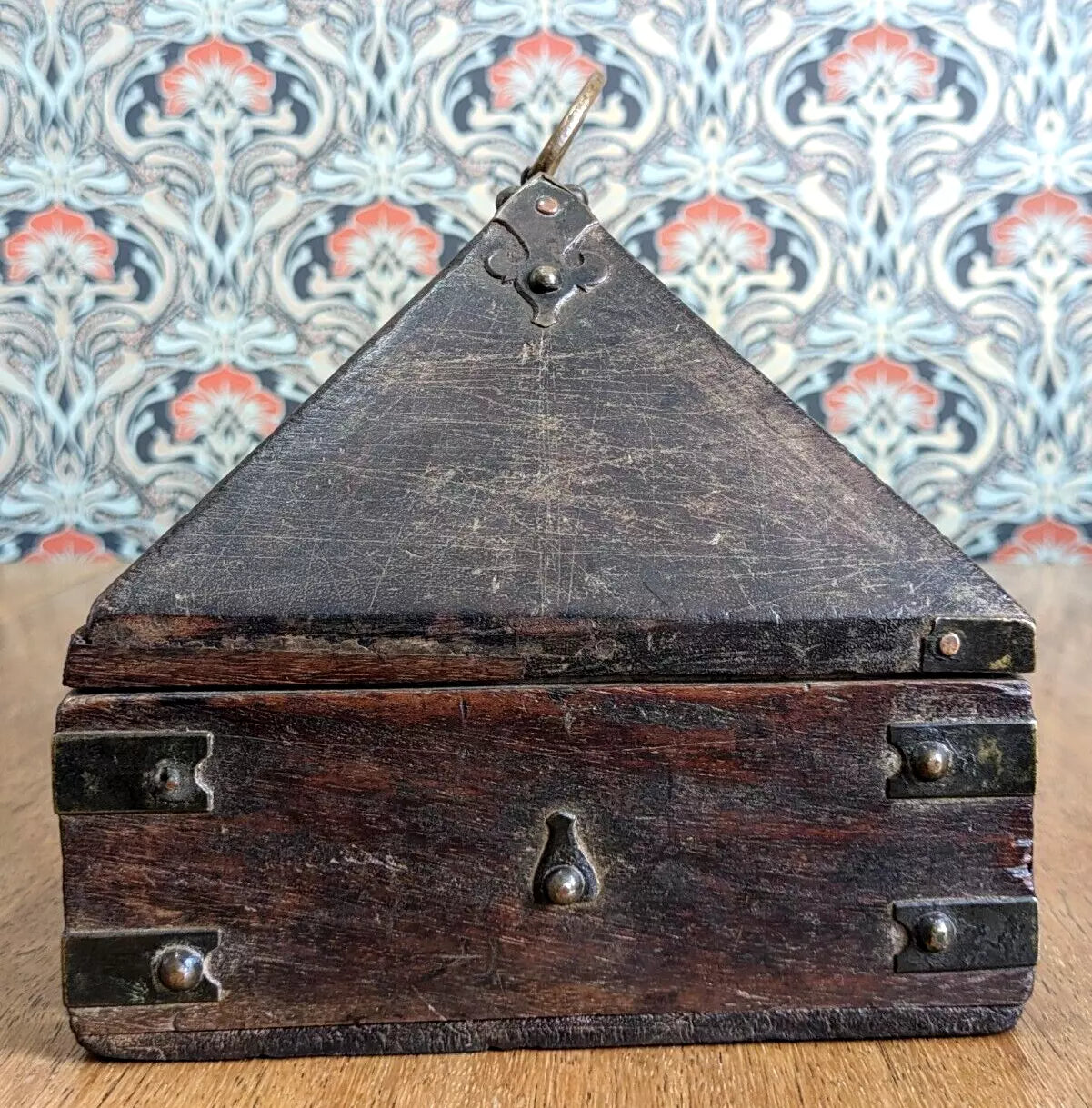 19th Century Indian Nettur Petti Jewellery Wedding Dowry Box Casket Antique Wood