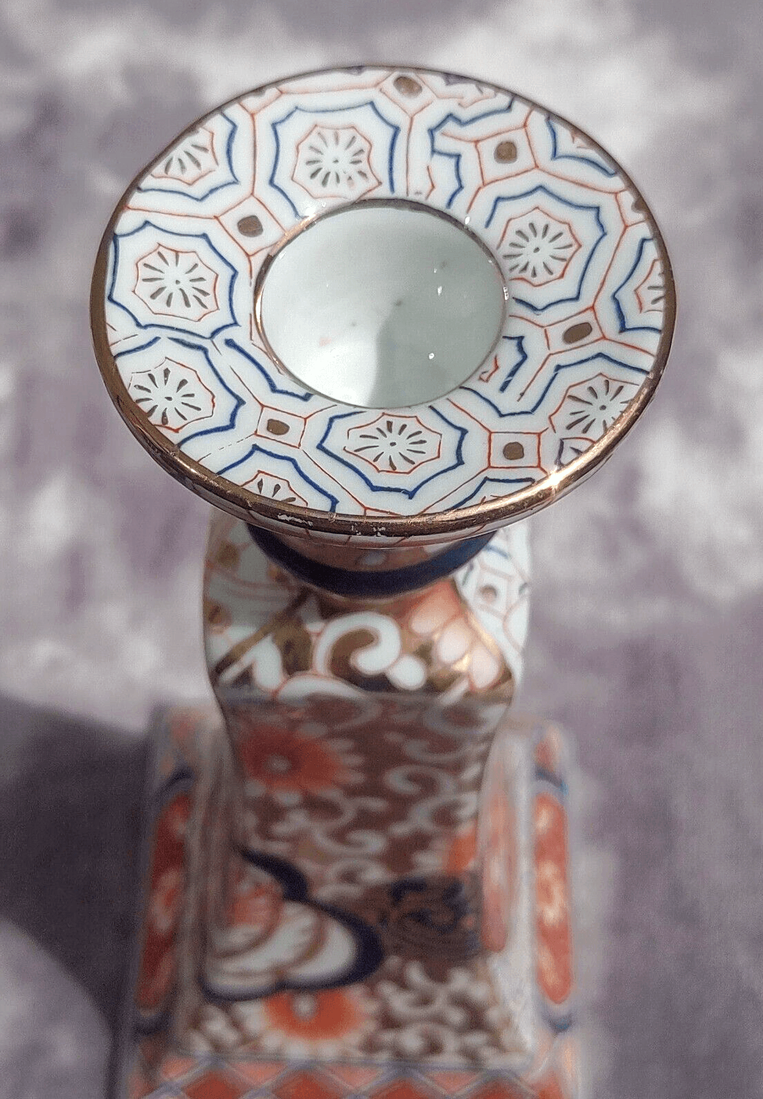 Japanese Imari Phoenix Ceramic Pottery Candlestick Holder 22 cm - Tommy's Treasure