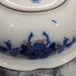Rare Burgess and Leigh Middleport Briar Pattern Gilt Flow Blue Wash Bowl Basin Antique Edwardian Pottery Ceramic 42.5 cm
