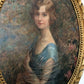 Giuseppe Duodo Italian 20th Century Woman Girl Portrait Oil Painting Art Antique