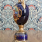 20th Century Austrian Hand Painted Cobalt Ceramic Urn Vase Antique Josef Strnact