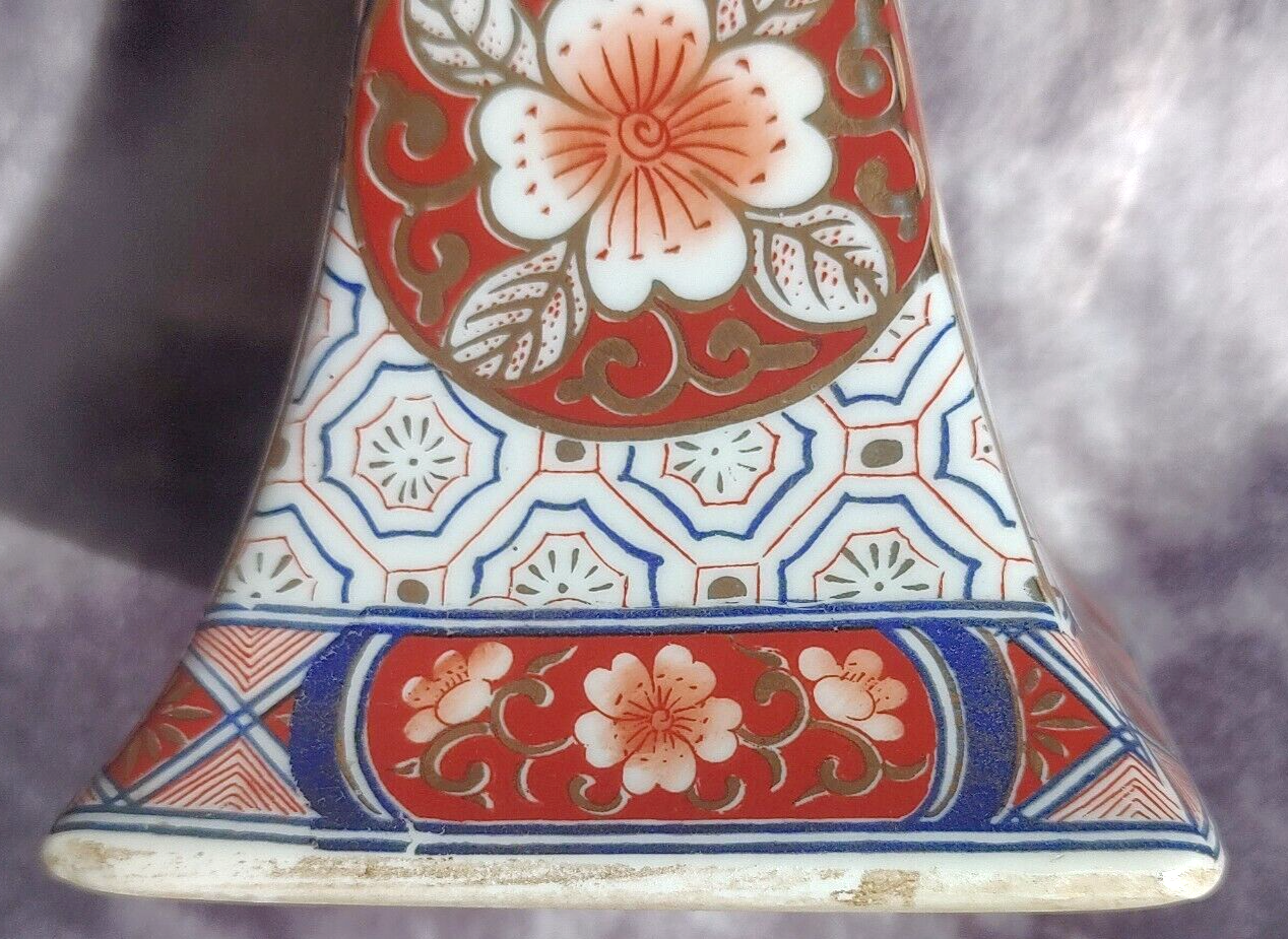 Japanese Imari Phoenix Ceramic Pottery Candlestick Holder 22 cm