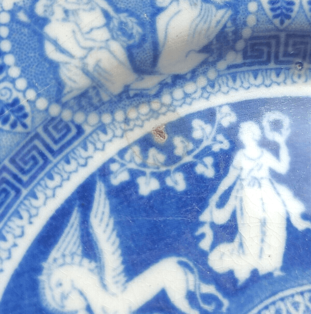 19th Century English Herculaneum Greek Neoclassical Antique Pottery Plate (2) - Tommy's Treasure