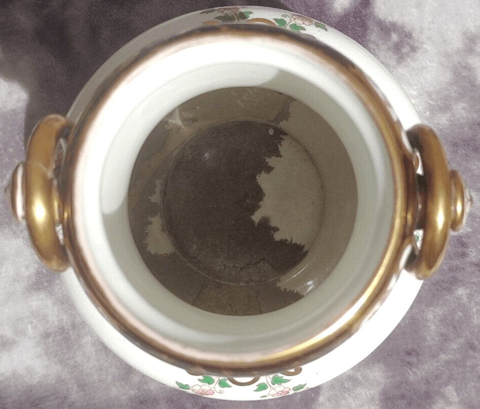 19th Century Victorian Antique Wedgwood Black Imari Ceramic Pottery Vase - 20.5 cm - Tommy's Treasure