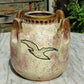 c.1900 Austrian Amphora Teplitz Pottery Enamelled Gull Vase Antique Art Nouveau