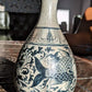 15th / 16th Century Vietnamese Annamese Blue & White Fish Vase Ceramic Porcelain