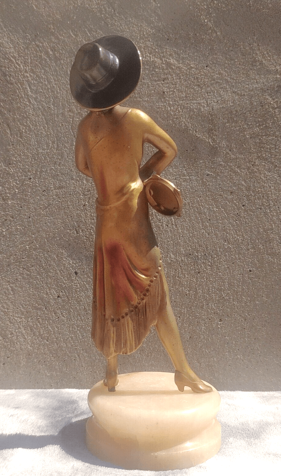 Josef Lorenzl Vintage Art Deco Patinated Spelter Spanish Dancer Figure - 26.5 cm - Tommy's Treasure