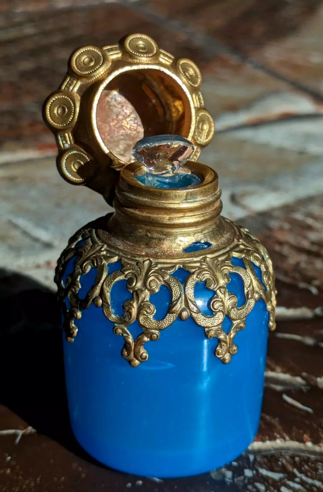19th Century French Grand Tour Palais Royal Ormolu Glass Perfume Scent Bottles