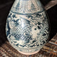 15th / 16th Century Vietnamese Annamese Blue & White Fish Vase Ceramic Porcelain