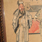 19th Century Chinese Qing Peking Opera Theatre Framed Watercolour & Ink Painting