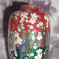 c.1895 Pair of Japanese Meiji Ginbari Cloisonne Vases 24 cm
