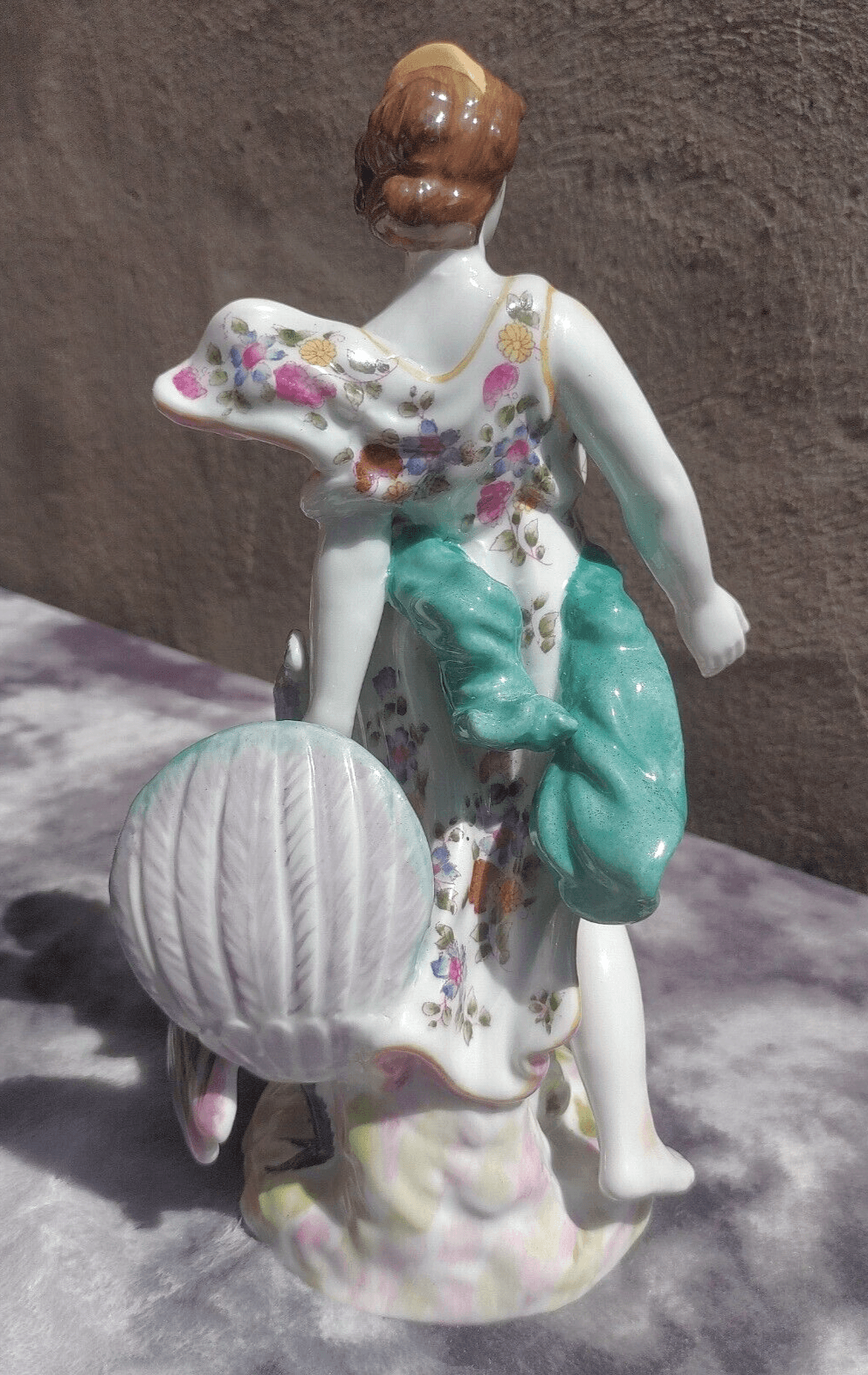 Early 20th Century German Antique Porcelain Figure of Juno and Peacock - 25.5 cm - Tommy's Treasure