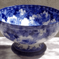 Rare Royal Doulton Briar Rose Flow Blue Large Pedestal Bowl Edwardian Antique - Tommy's Treasure