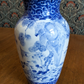 19th Century Japanese Meiji Arita Handpainted Blue White Eagle Antique Vase 30cm