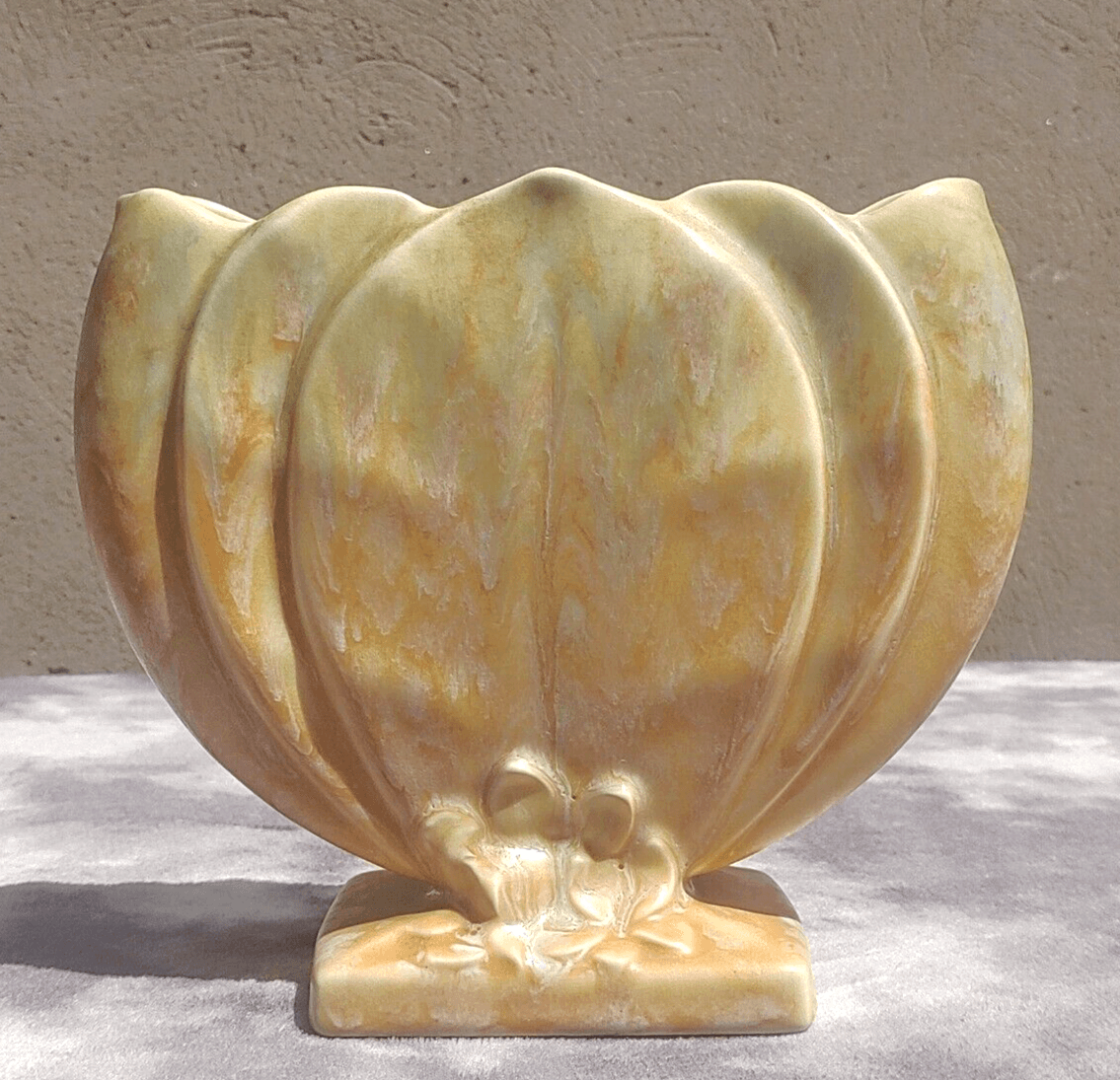 Vintage 1950s Beswick England Art Deco Pottery Lotus Flower Pastel Vase 1194 - Tommy's Treasure