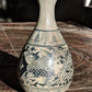 15th / 16th Century Vietnamese Annamese Blue & White Fish Vase Ceramic Porcelain