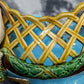 Rare Mintons Majolica Carrier-Belleuse Lattice Basket Faun 19th Century Antique Ceramic