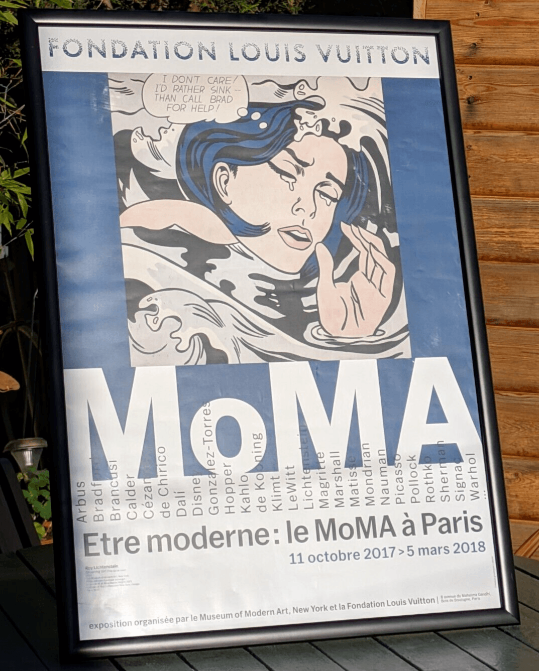 Roy Lichtenstein Drowning Girl Pop Art Poster for Fondation Louis Vuitton Paris MoMA - Tommy's Treasure