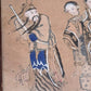 19th Century Chinese Qing Peking Opera Framed Watercolour & Ink Painting Guanyin