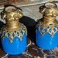 19th Century French Grand Tour Palais Royal Ormolu Glass Perfume Scent Bottles