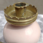 Antique Pair of 19th Century William Tonks & Sons Brass Ceramic Candlestick Holders